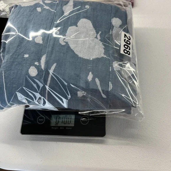 Lands Downunder Linen Dress Womens Large Blue‎ Abstract Knit Ribbed Square Neck - Picture 16 of 16